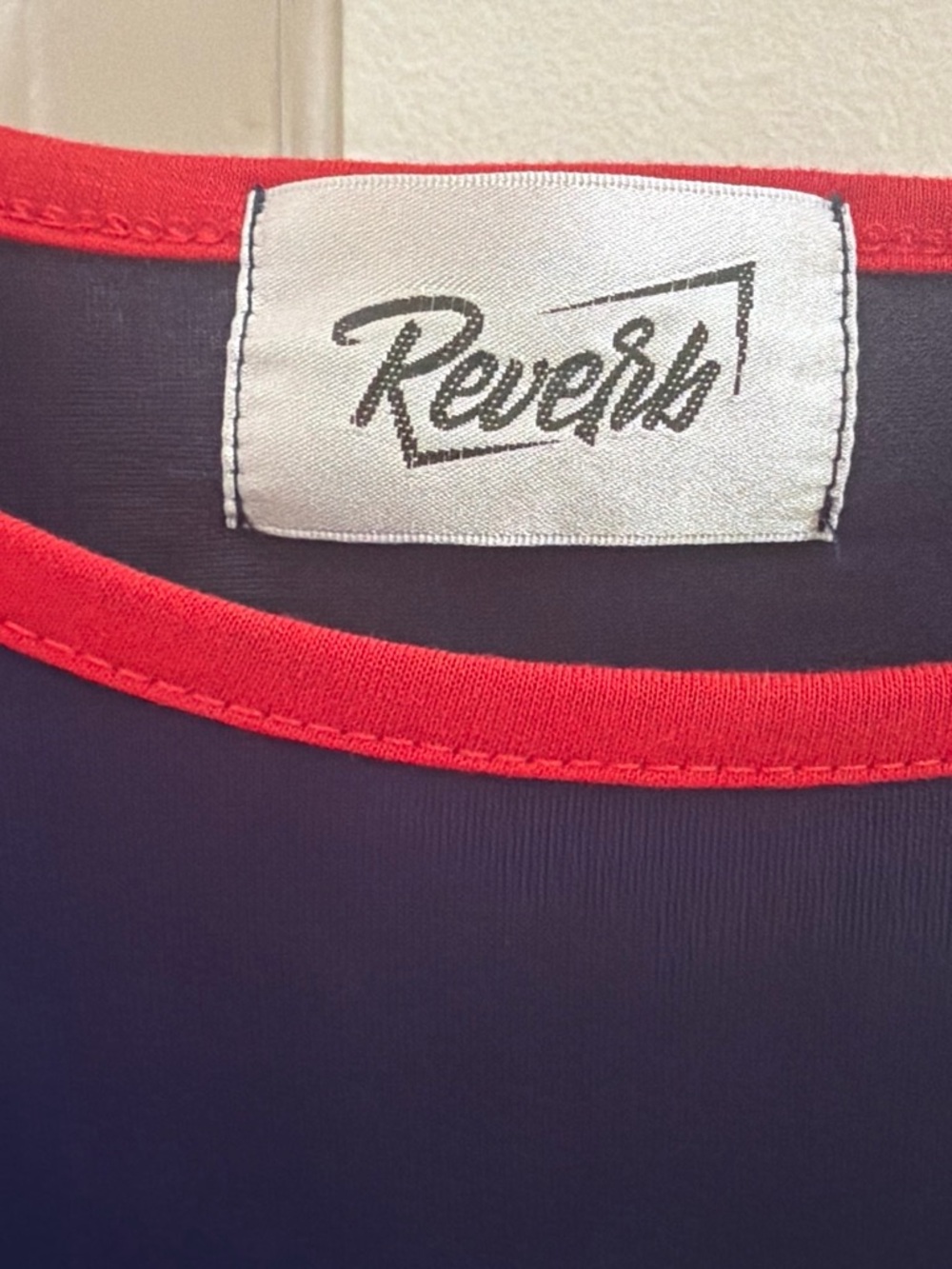 Vintage 70s Reverb Navy & Red Ringer Tee - Picture 2 of 4